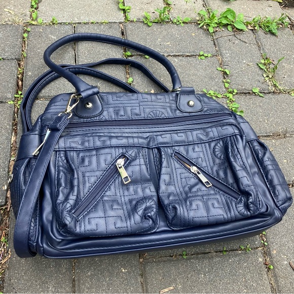 Blue purse with removable strap and tons of pockets - Picture 12 of 12